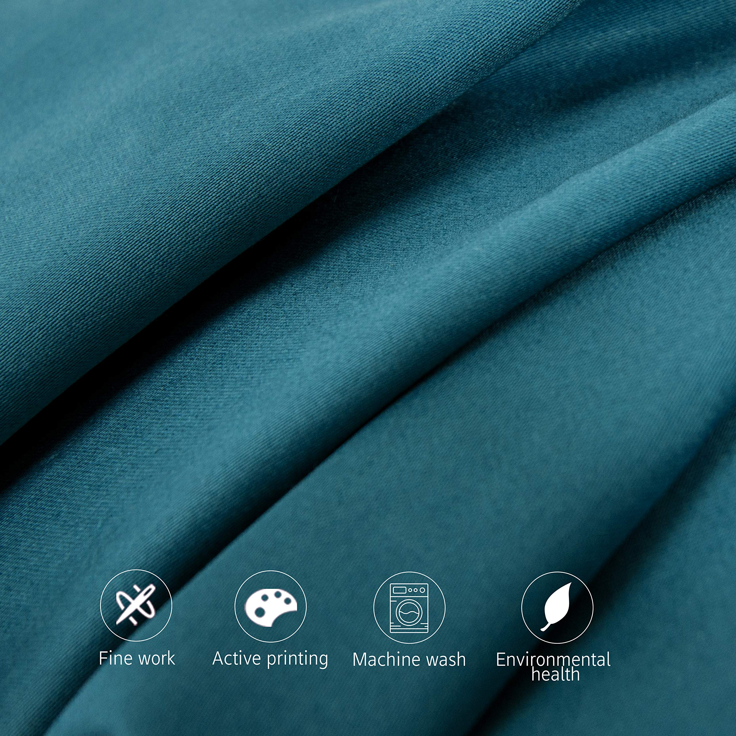 Ntbay 500 Thread Count 100% Egyptian Cotton Queen Pillowcases, Super Soft And Breathable Envelope Closure Pillow Cases, 20X30 Inches, Slate Blue